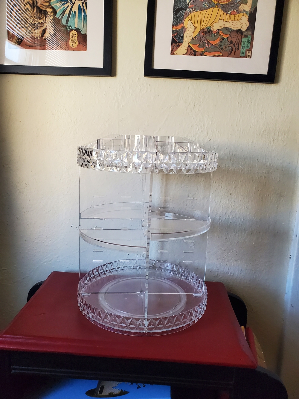 Clear Acrylic Rotating Makeup Organizer - Clear